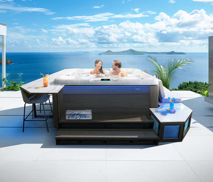 Calspas hot tub being used in a family setting - Corona